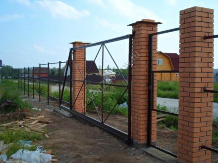 фото каркаса калитки под профнастил
